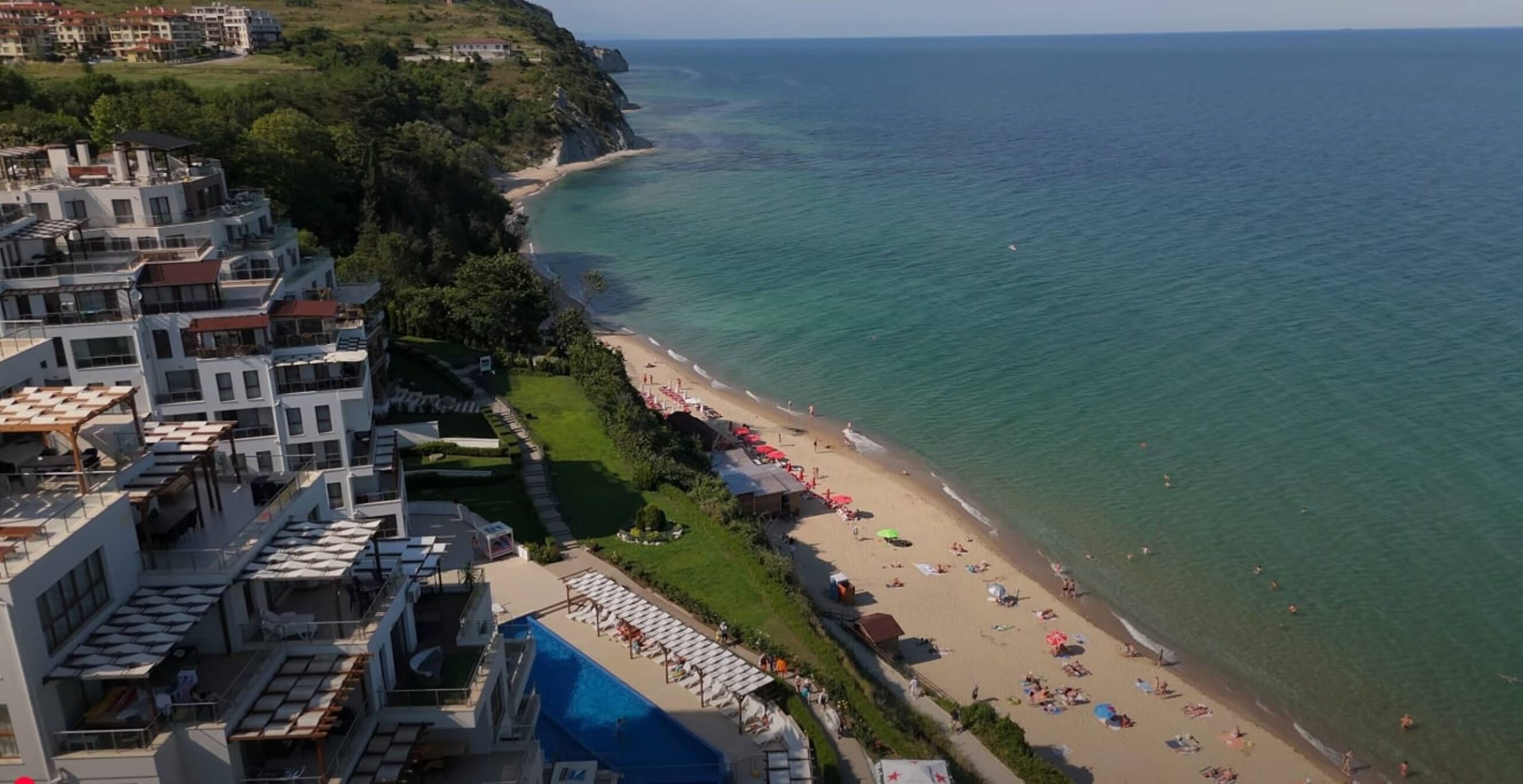 Quiet beach and cliffs near Byala, Bulgaria